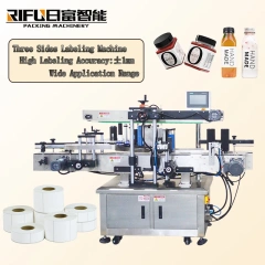 Automatic Three Sides Bottle Labeling Machine for square Bottle Jar Cans