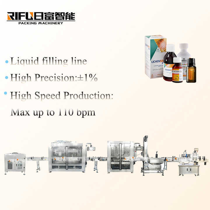 High Speed Automatic Syrup Filling Capping Labeling Production Line Syrup Bottling Line