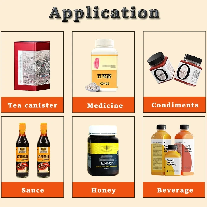 Automatic Three Sides Bottle Labeling Machine for square Bottle Jar Cans
