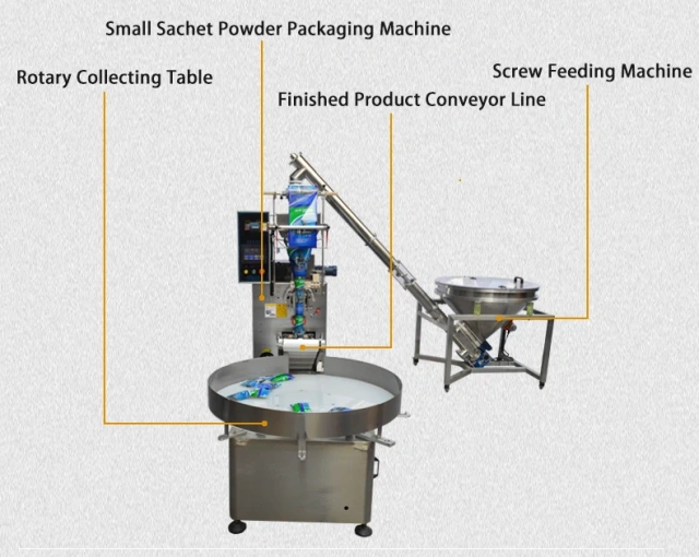 Sachet Powder Packaging Machine 5g 8g 10g 15g 20gChilli Pepper Curry Cumin Seasoning Powder Sugar Coffee Spices Packing Machine