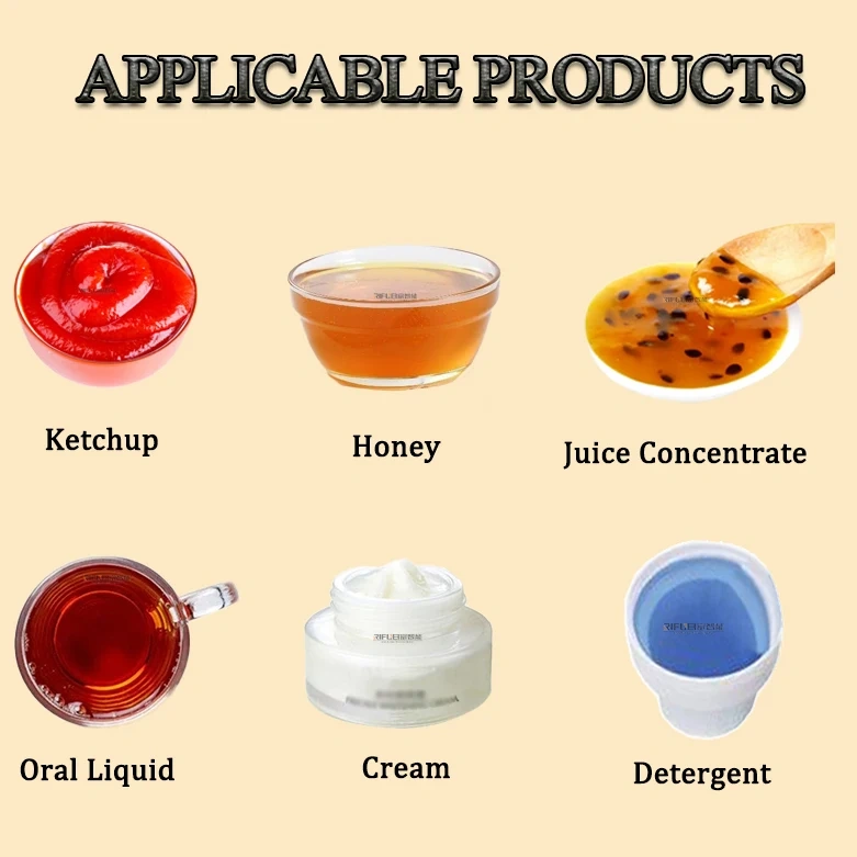 Automatic 12 Heads Tracking Piston Filling Machine for Sauce Honey Cream Detergent Oral Juice