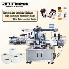 Automatic Three Sides Bottle Labeling Machine for square Bottle Jar Cans