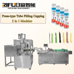 Automatic Press-type Tube Toothpaste Filling Capping 2 in 1 Machine