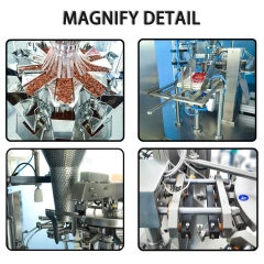 High-Speed Granule Pre-made Bag Packaging Machine Snacks Nuts Chips Dried Fruits Raisins Gummy Candy Biscuits Cookie Meat Jerky