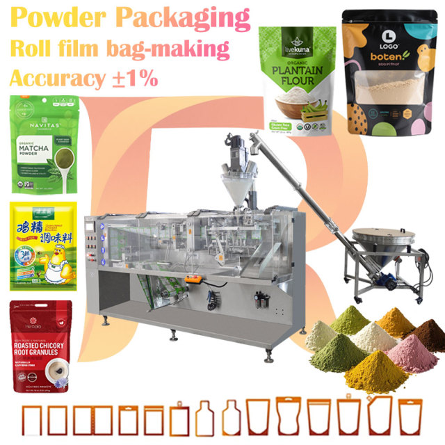 Hffs Automatic Stand-up Pouch Roll Film Form Doy Bag Doypack Horizontal Packaging Machine for Powder Packing