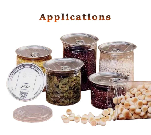 Granules Can Bottle Filling Sealing Labeling Machine Production Line for Plastic Jar Canned Food Millet Nuts Beans Cookies Candy