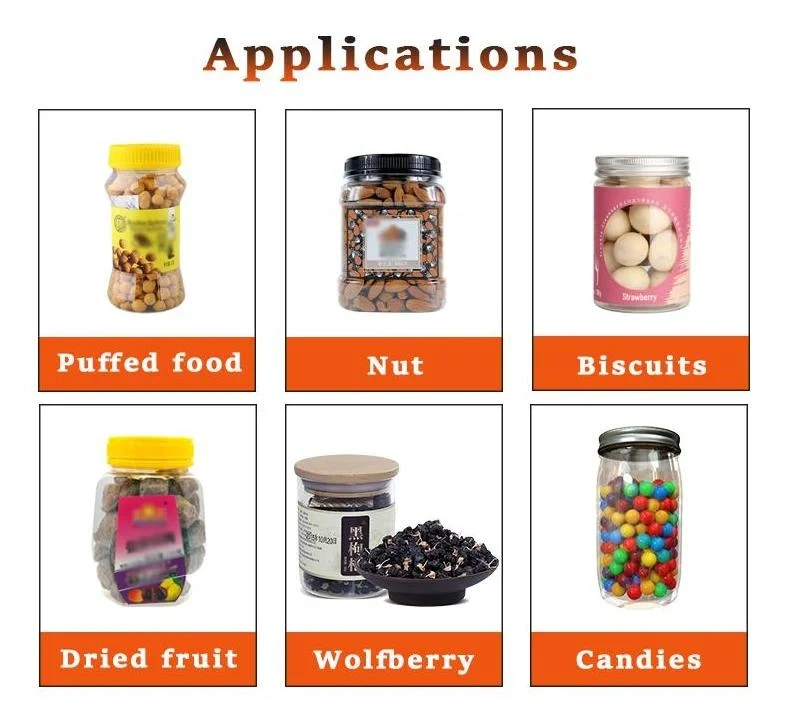 Granule 50-500Gram Filling Machine  Dried Longans Apricots Plums Waxberries Olives Cranberries Blueberries  Banana Chips Filler
