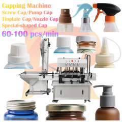 High-speed Glass/plastic Bottle Screw Capping Machine Threaded Caps Tinplate Lid Spray Top Pump Cap Universal Auto Rotary Capper