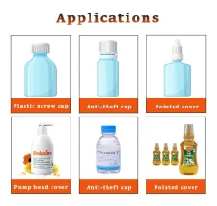 Automatic 4-Wheel Capping Machine Screw Threaded Pump Head Spray Head Cap Tinplate Lids Sauce Bottles Triangular Squeeze Cap