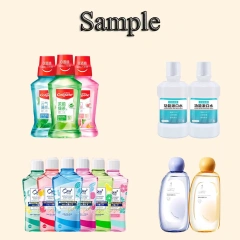 Automatic Mouthwash Filling Line Double-Side Labeling Capping Bottling System for 50ml-1000ml Bottles PLC Control Customizable