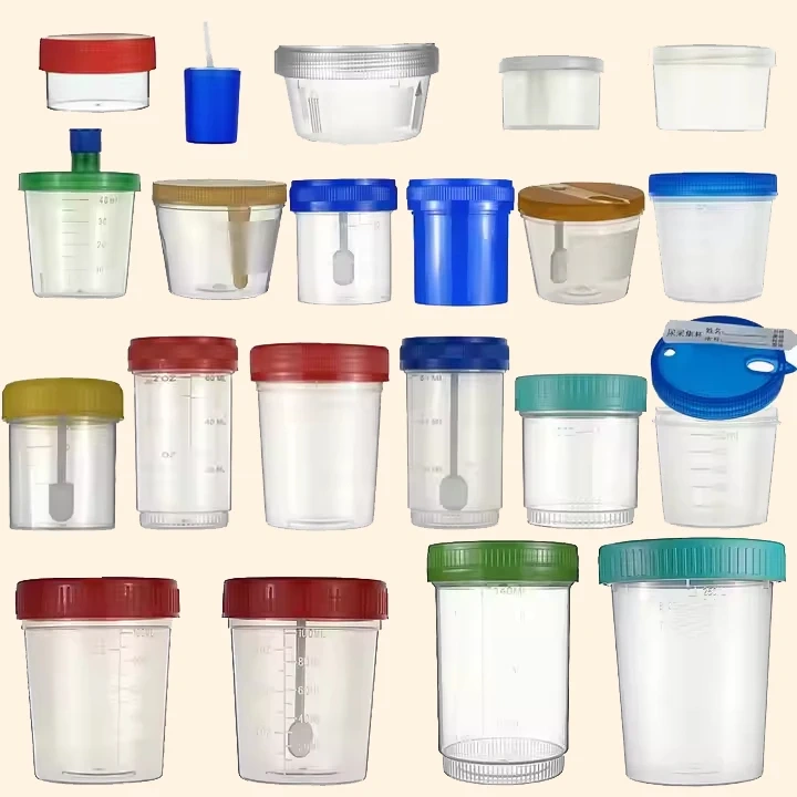 Stool Specimen Urine Collection Sample Cup Sterile Specimen Bottle Container Sorting Feeding Capping Packaging Line