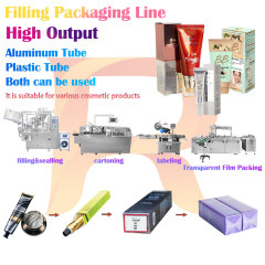 Aluminum Tube Plastic Tube Filling Sealing Machine Cartoning Packing Production Line Food Daily Necessities Cosmetics Industry