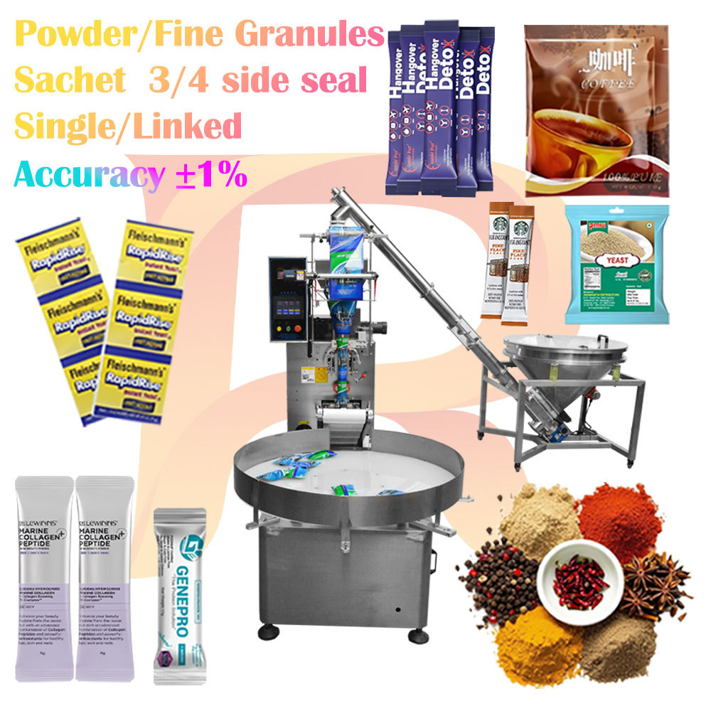 Sachet Powder Packaging Machine 5g 8g 10g 15g 20gChilli Pepper Curry Cumin Seasoning Powder Sugar Coffee Spices Packing Machine