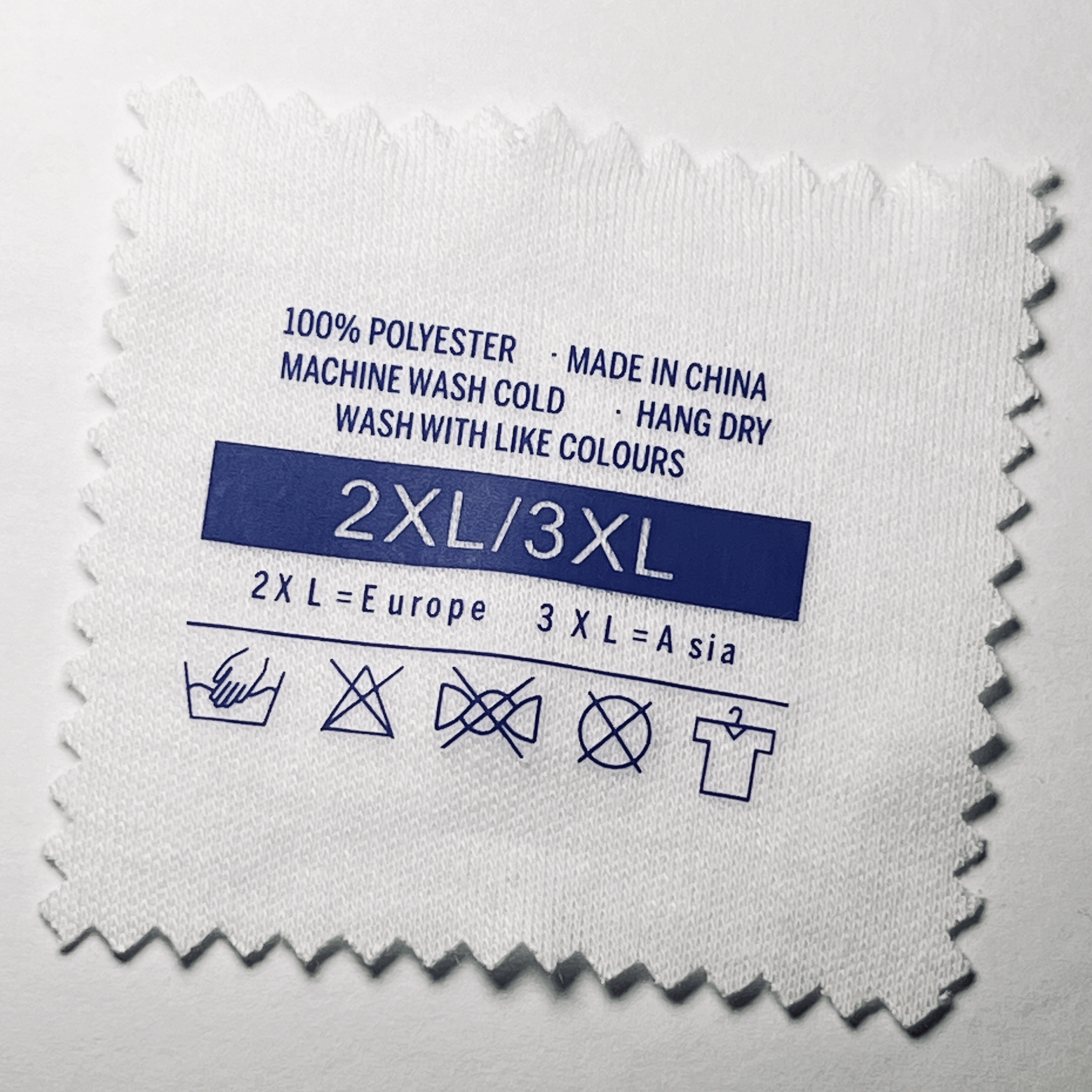 Care Label Heat Transfer