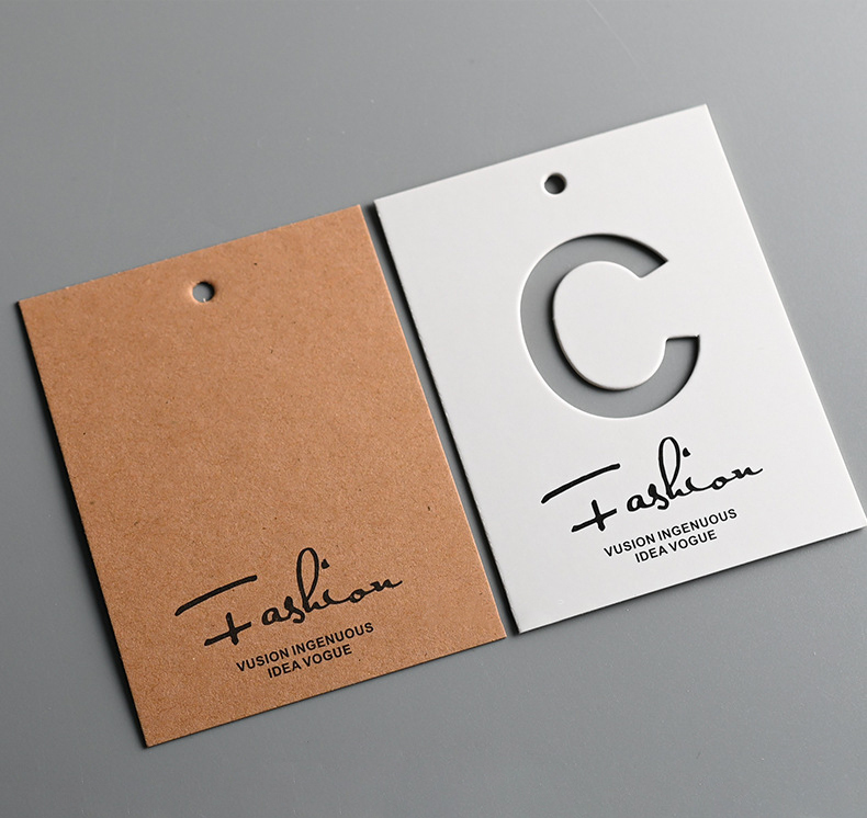 Fashion Embossed Clothing Hang Tags with Custom Logo Design