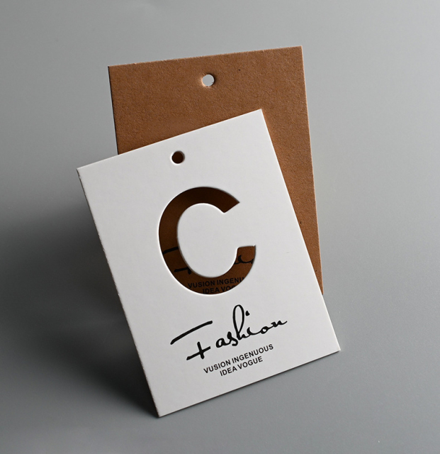 Fashion Embossed Clothing Hang Tags with Custom Logo Design