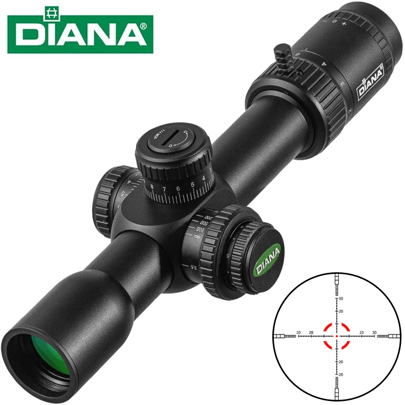 DIANA HD 2-10X30 FFP Scope Illuminated R/G Etched Glass Reticle ...