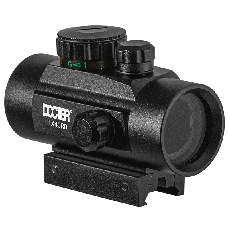 1x40 Riflescope Tactical Red Dot Scope Sight Hunting Holographic Green Dot Sight With 11mm 20mm Rail Mount Collimator Sight