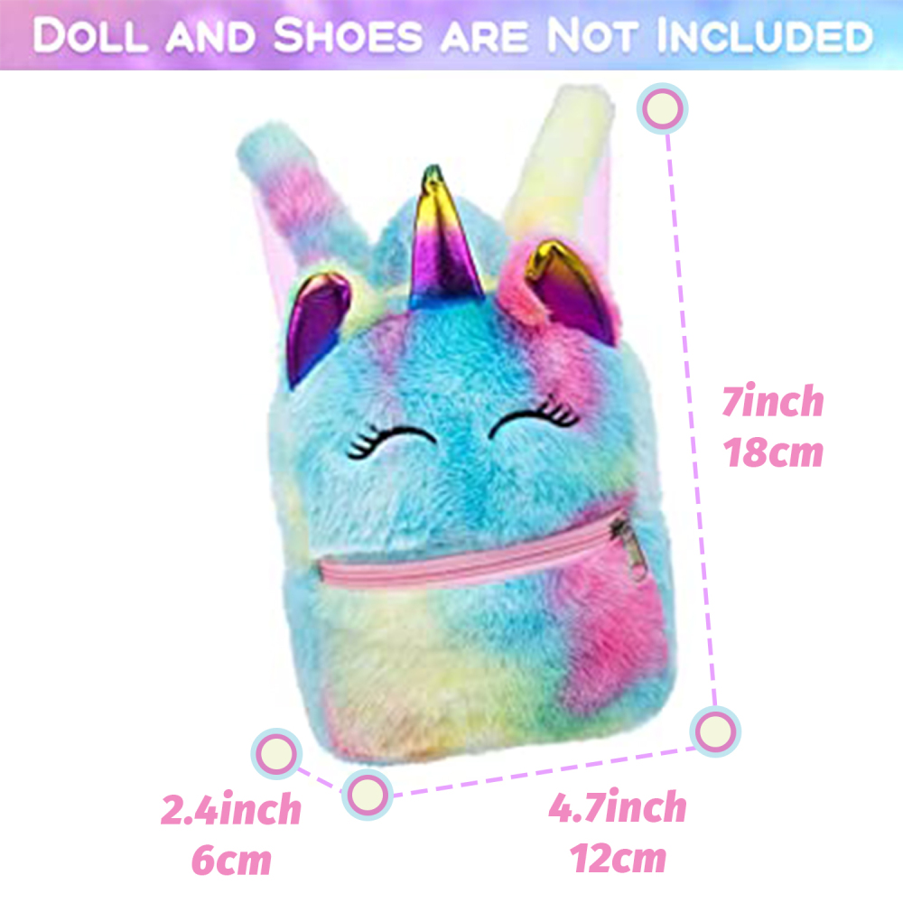 ZITA ELEMENT 7 Pcs American 18 Inch Doll Clothes and Accessories - 18 Inch Doll Clothes Set with Doll Backpack,Waist Bag,Cell Phone,Tablet Phone,Camer