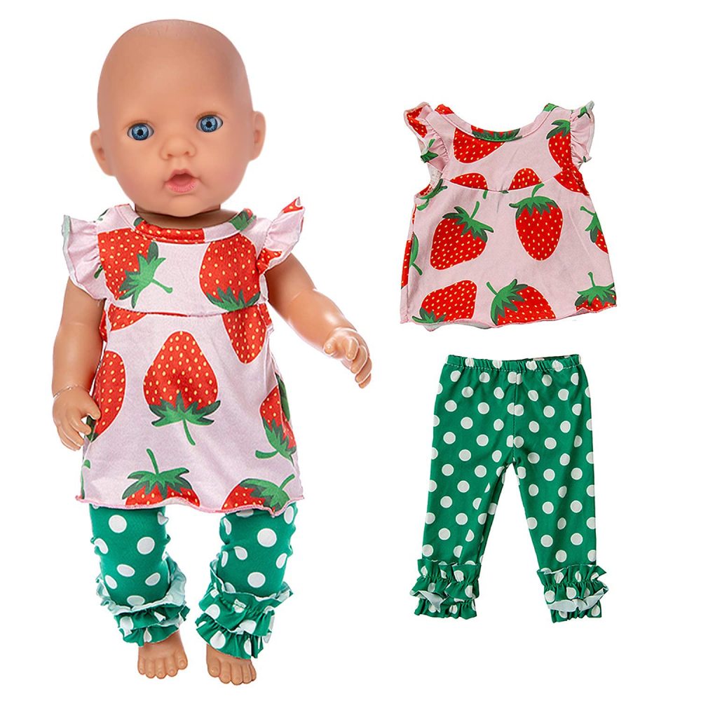 5 Sets 14-18 Inch Baby Doll Clothes Dresses Outfits Pjs for 43cm New Born Baby Dolls, 15 Inch Baby Doll, 18 Inch Girl Doll