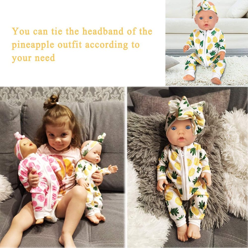 5 Sets 14-18 Inch Baby Doll Clothes Dresses Outfits Pjs for 43cm New Born Baby Dolls, 15 Inch Baby Doll, 18 Inch Girl Doll