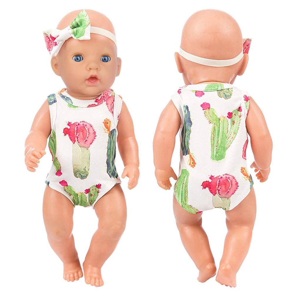 5 Sets 14-18 Inch Baby Doll Clothes Dresses Outfits Pjs for 43cm New Born Baby Dolls, 15 Inch Baby Doll, 18 Inch Girl Doll