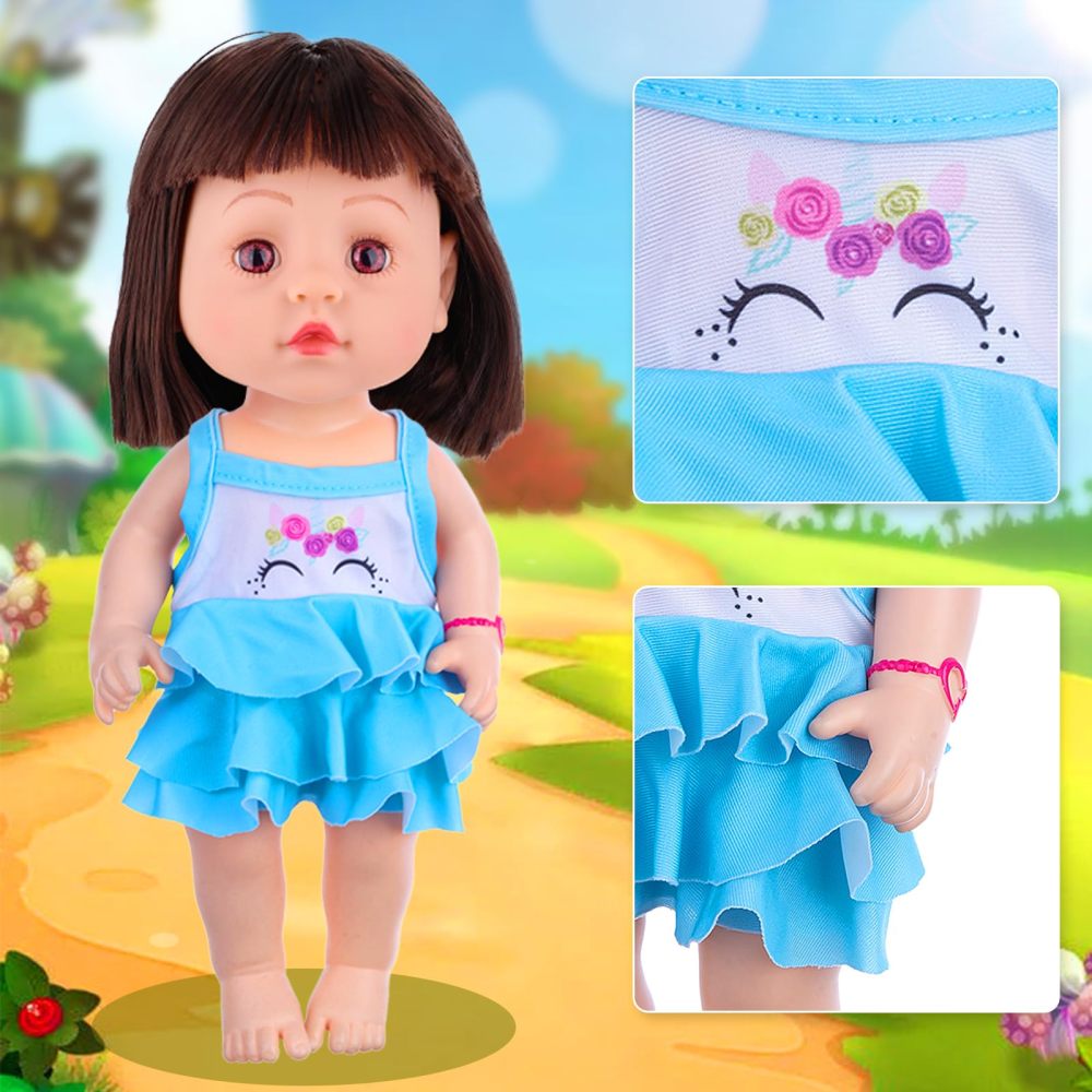 10 Sets Alive Baby Doll Clothes and Accessories Fit 12 Inch Baby Girl Doll ,Set Included Dresses, T-Shirts, Pants, Jumpsuit,Swimsuit-Best Gift for Girls