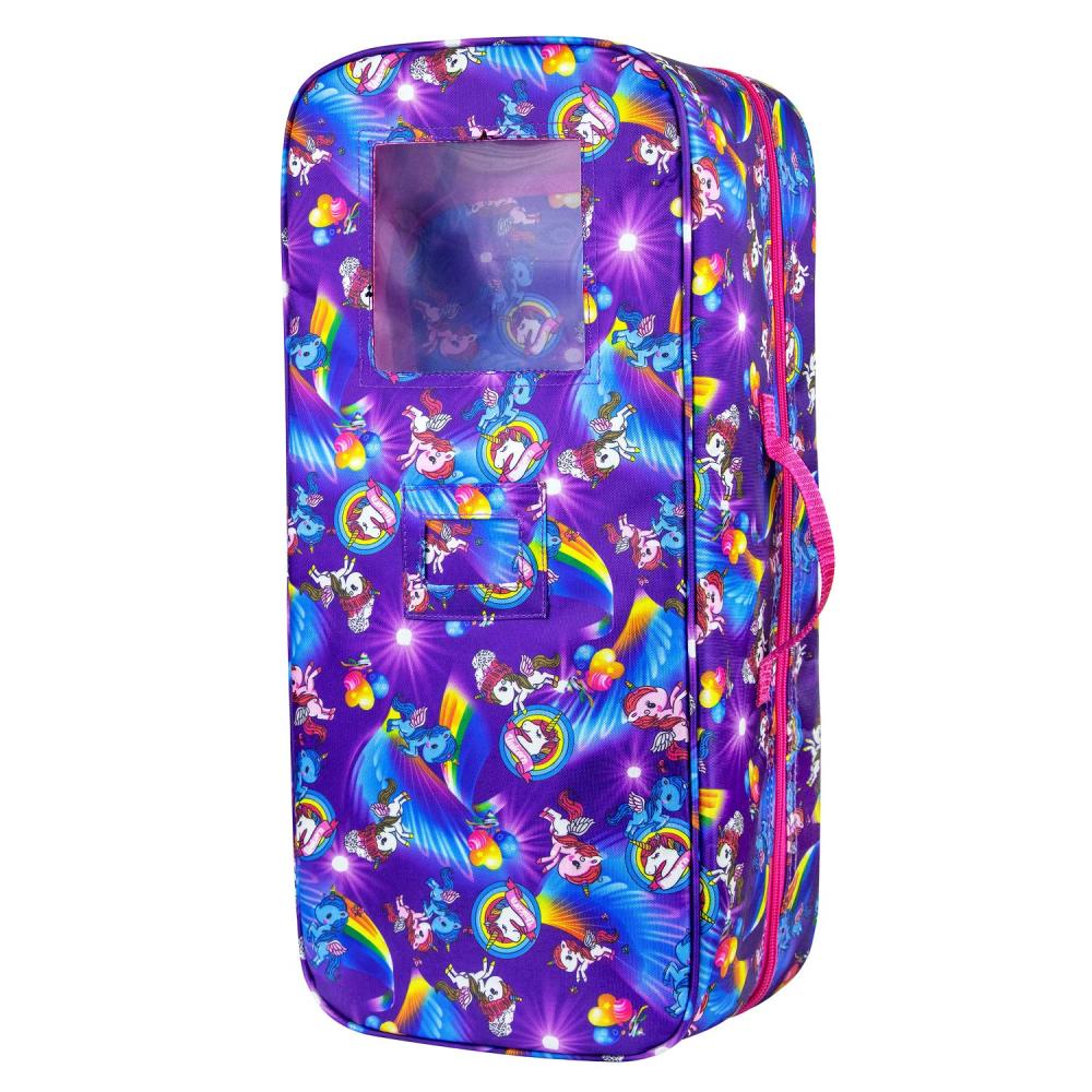 Doll Travel Carrier Unicorn Doll Storage Suitcase Great Fit for 18 Inch Girls Doll Case with Multi-Pocket