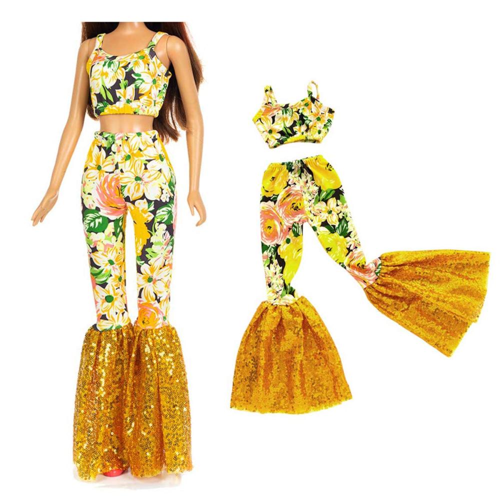 3 Sets 28 inch Fashion Doll Clothes Casual Outfits Dresses for 28 Inch Girl Doll Clothes, Fashion Floral Printed Leopard 28 Inch Doll Clothing