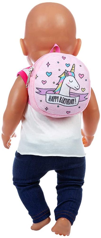 Fashion 8 Pairs of 18 Inch Girl Doll Shoes and 1 Baby Doll Backpack for 18 Inch Girl Doll and Other 18 Inch Doll