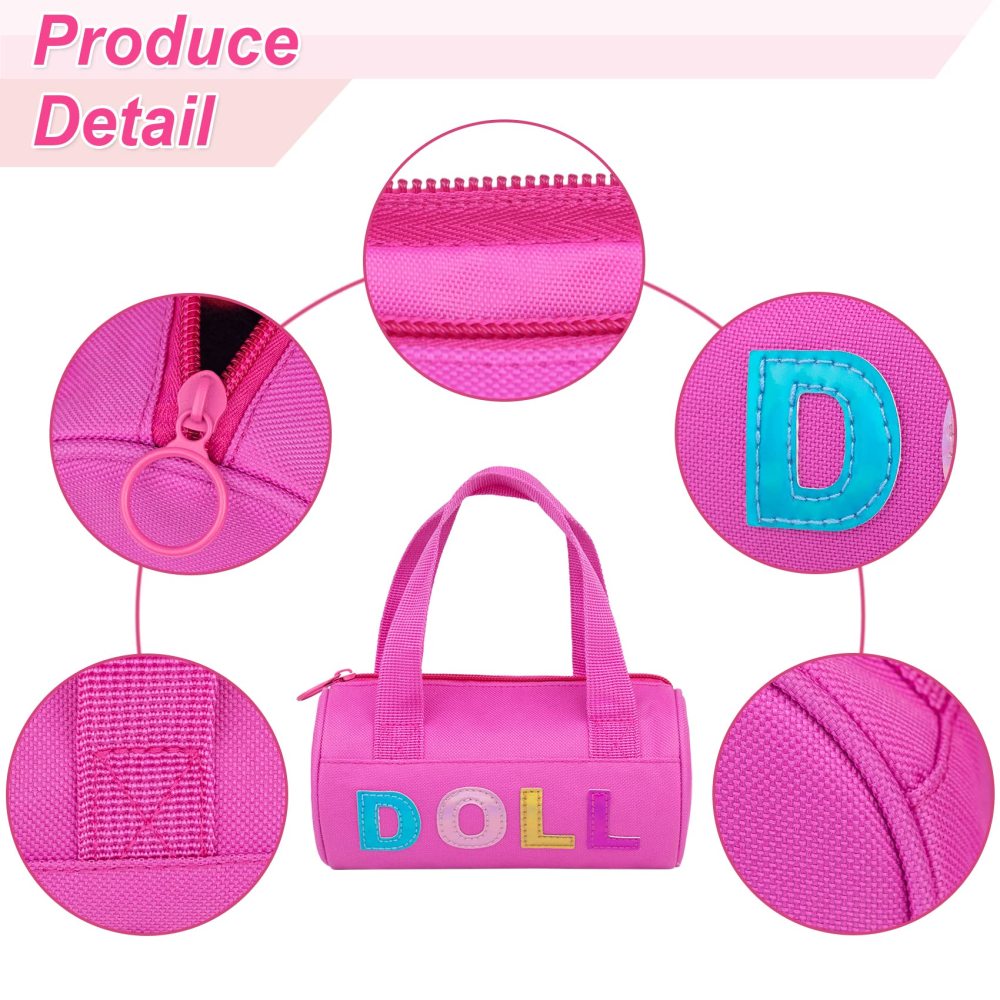 8 Piece 18 Inch Girl Doll Clothes and Accessories Set Include Yoga Sport Clothes Shoes Yoga Bands Towel Drink and Bag