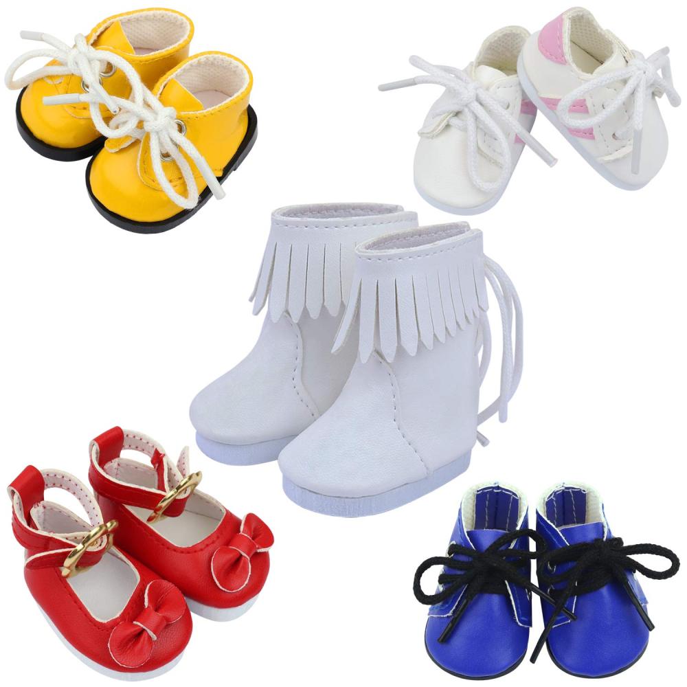 10 Pairs of 14.5 Inch Doll Shoes for 14.5 Inch Dolls Party Casual Sports Shoes Snow Boots Leather Shoes Accessories