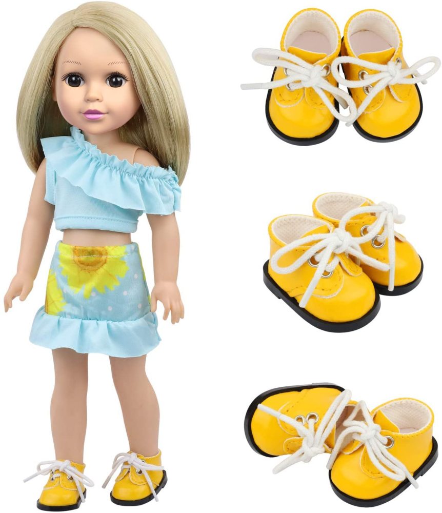 10 Pairs of 14.5 Inch Doll Shoes for 14.5 Inch Dolls Party Casual Sports Shoes Snow Boots Leather Shoes Accessories