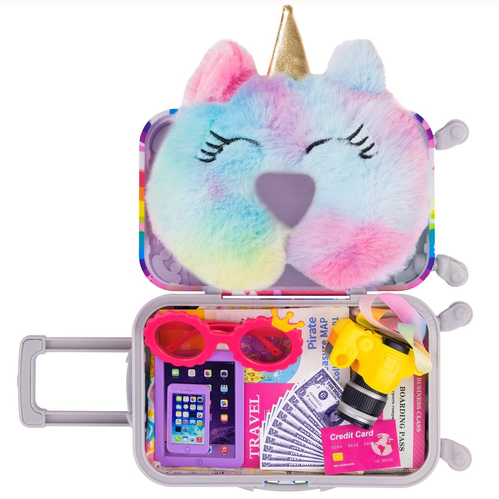 24 Pcs 18 Inch Girl Doll Clothes and Accessories Travel Suitcase Set for 18 Inch Doll Accessories Unicorn Stuff