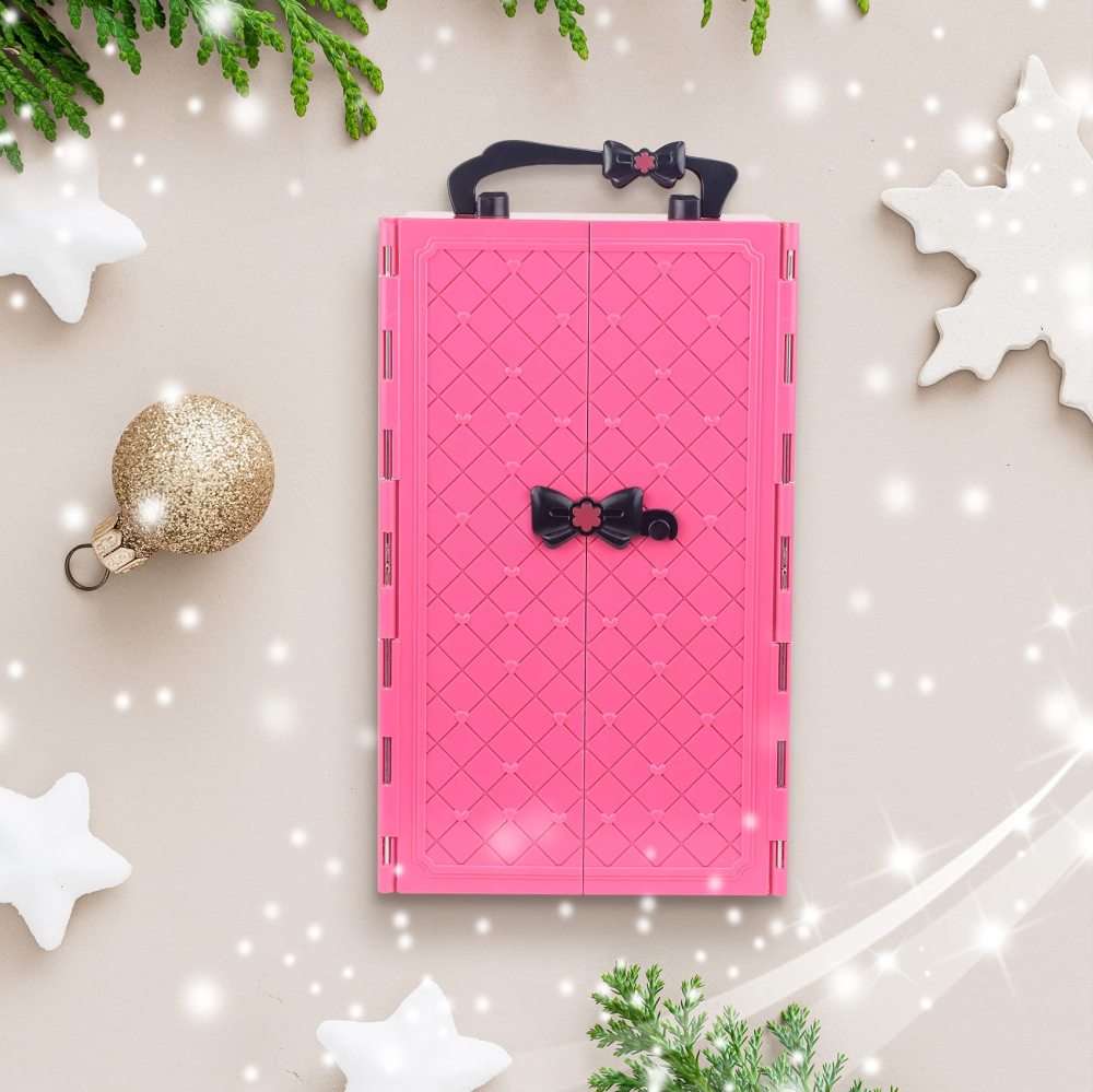 146 Pcs 11.5 Inch Doll Closet Wardrobe with Clothes Dresses Shoes and Other Accessories for 11.5 Inch Girl Doll Stuff Kids Girl Age 6 to 12