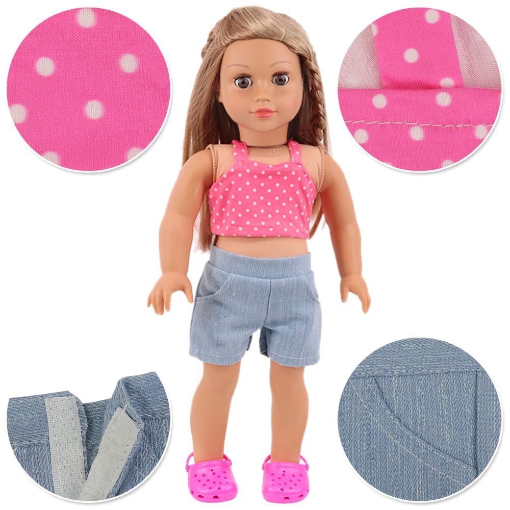 10 Sets 18 Inch Doll Clothes - 18 pcs Doll Clothing Doll Outfits Dress Swimsuits Jumpsuit Tights for 18 Inch Dolls Christmas Birthday Gift