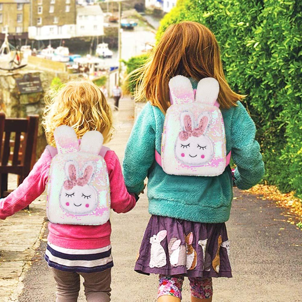 4 Sets 18 Inch Doll Clothes and Shoe and Cute Bag for Kids Casual Wear Oufits for 18 Inch Girl Doll Clothes with Hair Band Easter Bunny Backpack Birthday Gift for Kids
