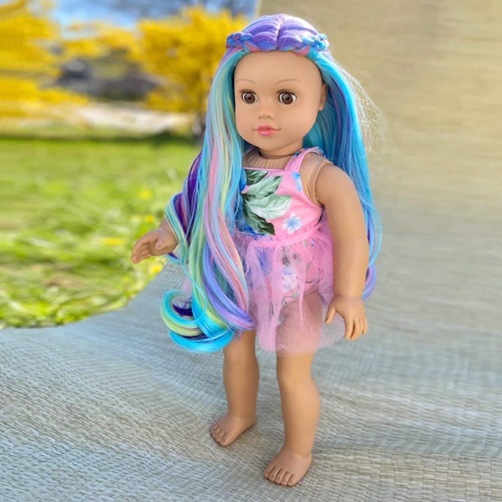 24 Pcs American Doll Clothes for 18 inch Doll Clothes and Accessories - Doll Clothing Outfits Dress Swimsuits Tights for 18 Inch Dolls