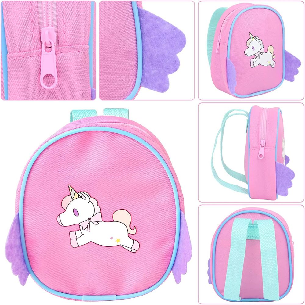 24 Pcs 18 Inch American Doll Accessories Clothes and Suitcase Set Including 18 Inch Doll Clothes Suitcase Backpack and Other Travel Set