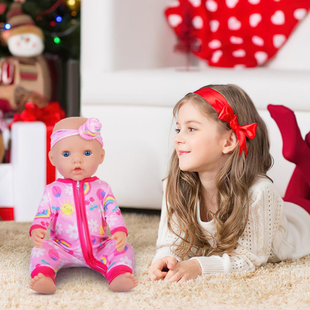 5 Sets 14-18 Inch Baby Doll Clothes Outfits Casual Wear for 17 Inch Baby Doll Clothes 10 Pcs Doll Clothes and Accessories for 15 Inch Doll to 18 Inch Doll