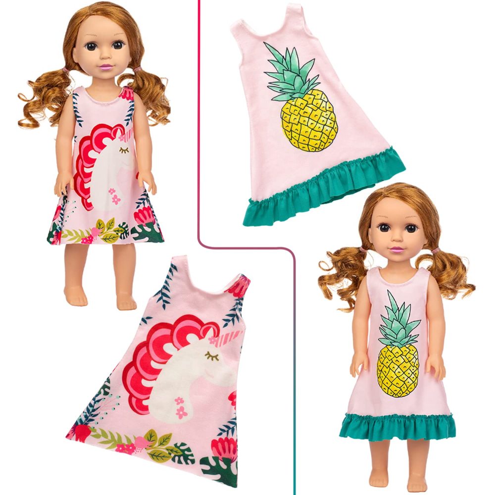 10 Sets Fashion 14.5 Inch Girl Doll Clothes and Party Dress for 14 - 14.5 Inch Doll Clothes Outfits and Accessories