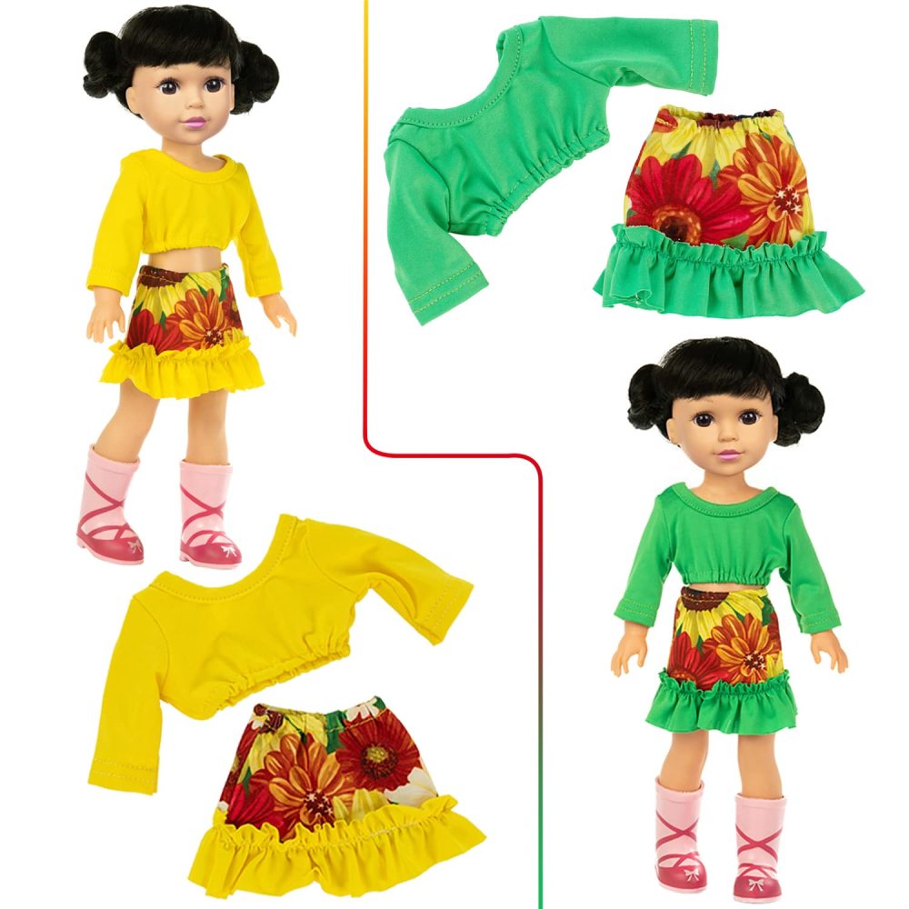 10 Sets Fashion 14.5 Inch Girl Doll Clothes and Party Dress for 14 - 14.5 Inch Doll Clothes Outfits and Accessories