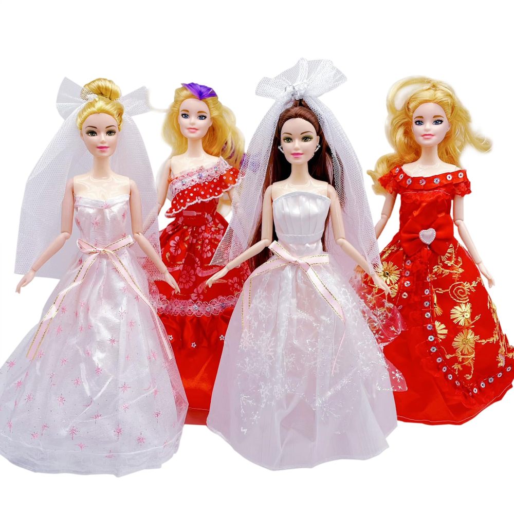 5 Sets Doll Clothes Handmade Doll Dress for 11.5 Inch Doll Wedding Party Dresses Gown Outfit Costume Suit for 11.5 inch Dolls Random Styles