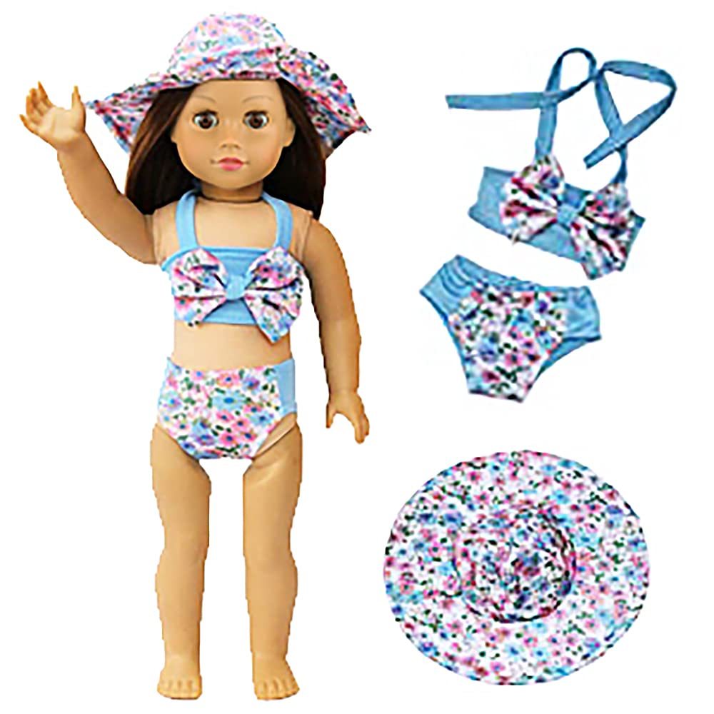 5 Sets 18 inch Girl Doll Bikini Swimwear Swimsuits for 18 Inch Doll and Other 18 Inch Dolls Summer Bathing Clothes Outfits