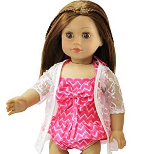 5 Sets 18 inch Girl Doll Bikini Swimwear Swimsuits for 18 Inch Doll and Other 18 Inch Dolls Summer Bathing Clothes Outfits