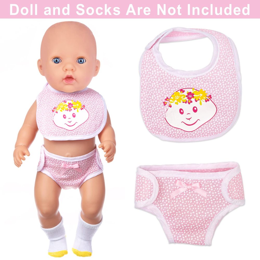 13 Pcs Baby Doll Clothes and Accessories - Baby Doll Diaper Bag with Bottle and Feeding Set for Baby Dolls Accessories