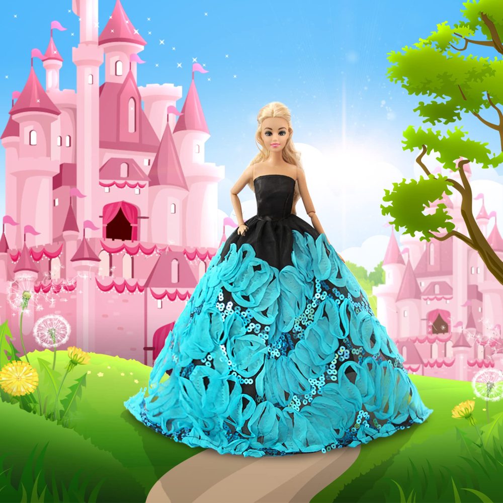 Lot 5 Handmade Fashion Party Dress Outfit for 11.5 Inch Girl Doll Clothes Xmas Gift- Random Style.