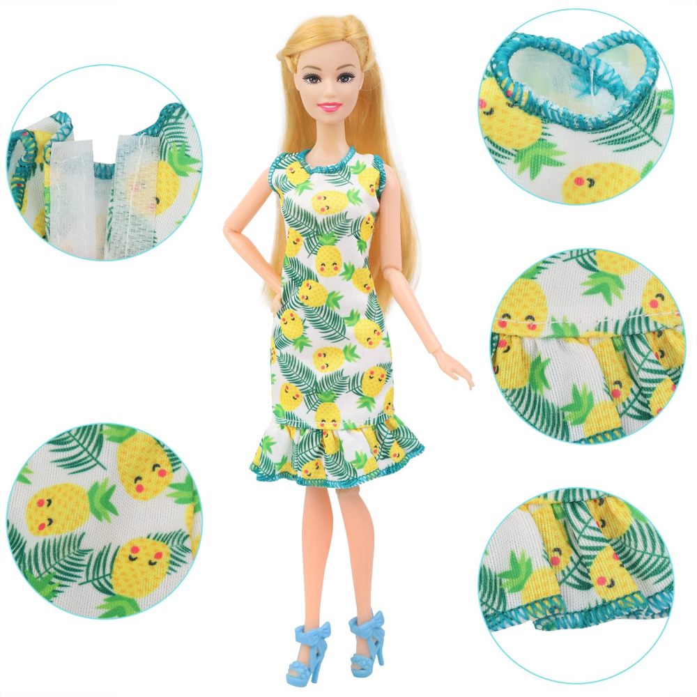 48 pcs Doll Clothes and Accessories for 11.5 Inch Doll - 2 Princess Dresses 7 Fashion Dresses 2 Outfits 2 Swimsuits 10 Shoes 5 Crowns 5 Necklaces 5 Handbags 10 Hangers Accessories Girls Gift