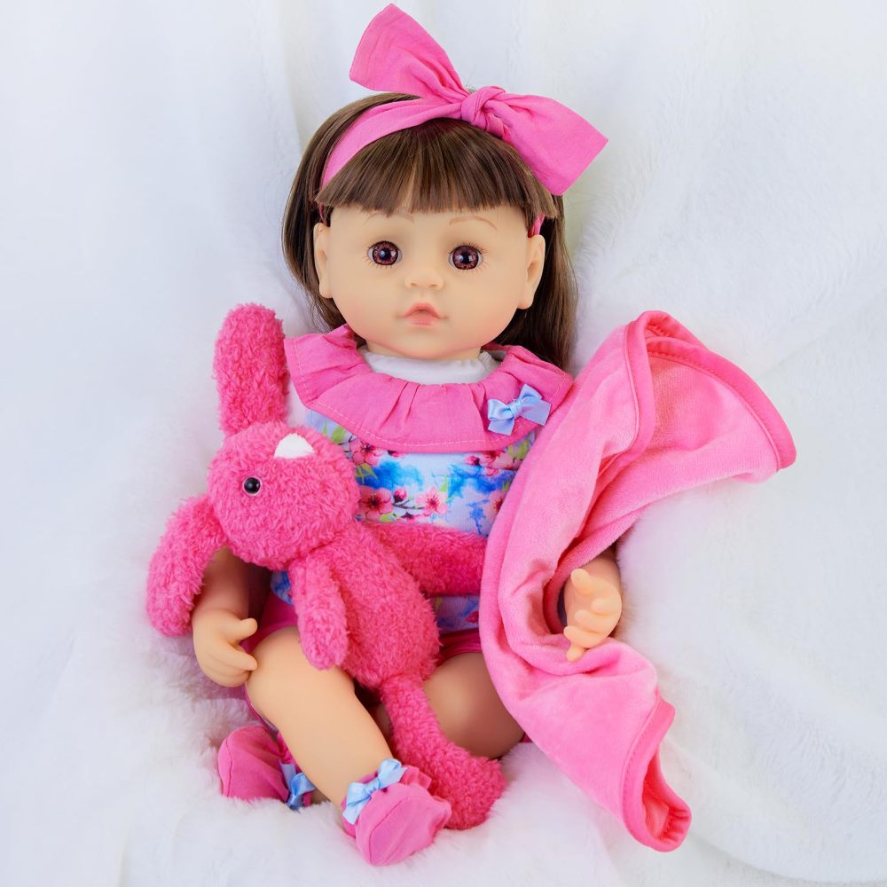 10 Pcs Baby Doll Clothes with Bassinet for 17-22 Inch Baby Dolls, Baby Doll Clothing Outfis Accessories fit 17"-22" Baby Doll Reborn Doll