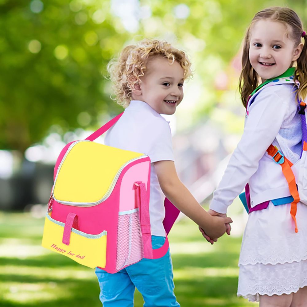 5 Items 18 inch Dolls Bag Carrier Set and Accessories Including 18 Inch Doll Clothes, Shoes, Hairband, Doll Backpack and Toy Dog(NO Doll)